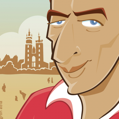 Reyman Europameisterschaft Polen Ukraine Eastern Allstars Fußballer Portraits Thomas Gronle Berlin Illustration