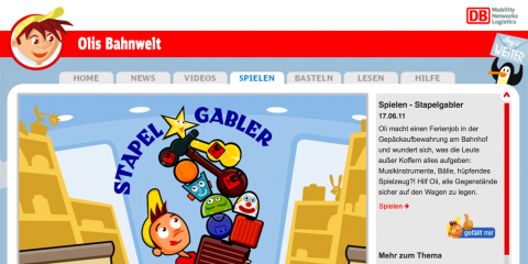 DB Deutsche Bahn Kinderwebseite Moga Networks Game Design Thomas Gronle legron Berlin Illustration