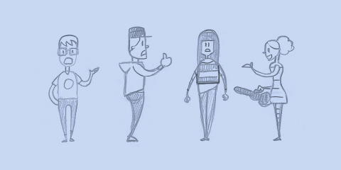 Skizze Character Design Kindersoldaten Brot fuer die Welt Musik teilen Animation Design Thomas Gronle legron Berlin Illustration Freelancer