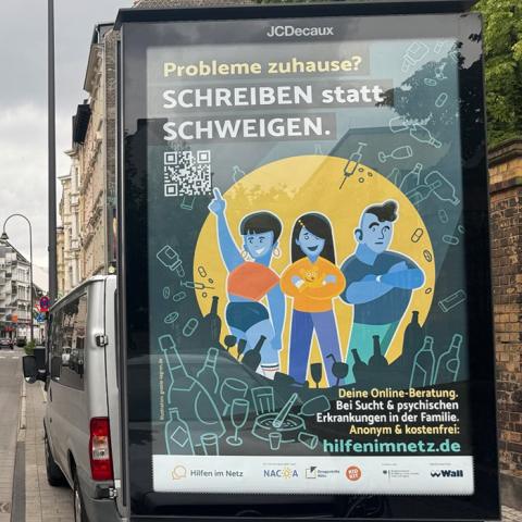 Wall Collogne hilfenimnetz Bundesministerium Koeln kidkit nacoa Wall Sucht Krank Drogen Eltern psychisch Beratung Gewalt Thomas Gronle legron Berlin Illustration Freelancer